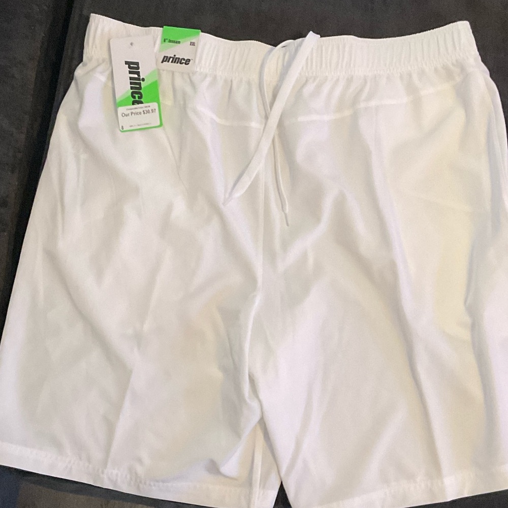 NWT Prince Men's Athletic White Shorts